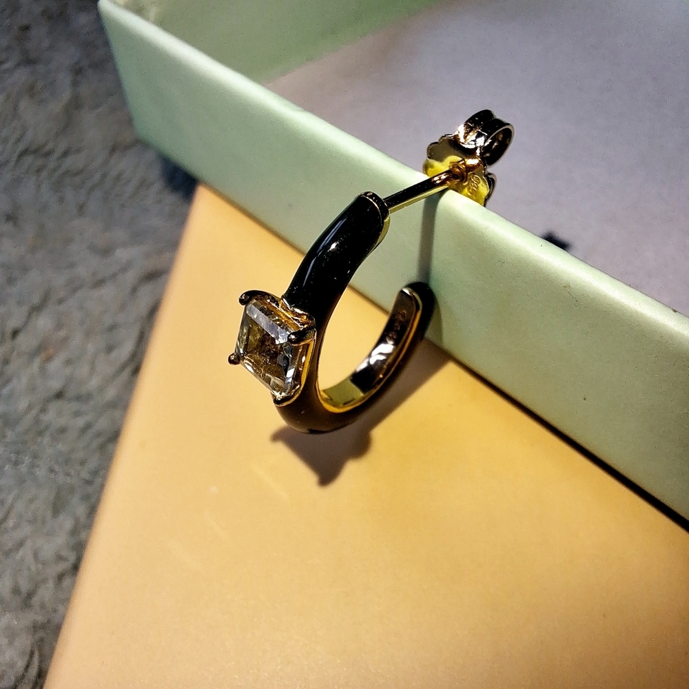 Mejuri Monochrome Green Prasiolite Single Hoop Earring 1 Piece